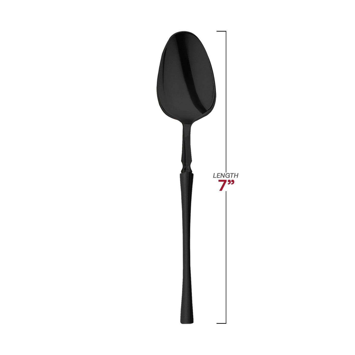 Solid Black Moderno Plastic Dessert Spoons