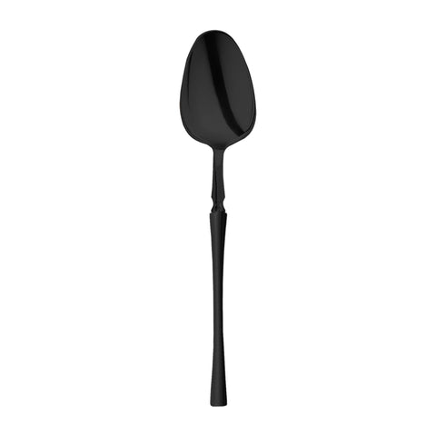 Solid Black Moderno Plastic Dinner Spoons