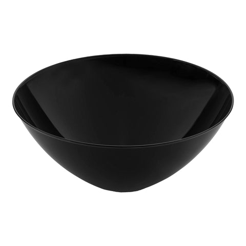 Solid Black Organic Round Disposable Plastic Bowls (32 oz.) | The Kaya Collection