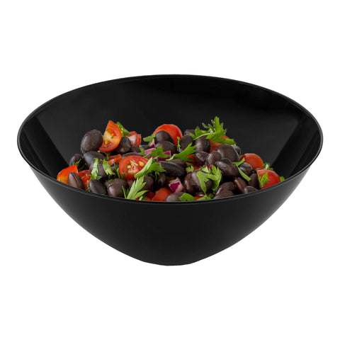 Solid Black Organic Round Plastic Bowls (100 oz.) Secondary | The Kaya Collection