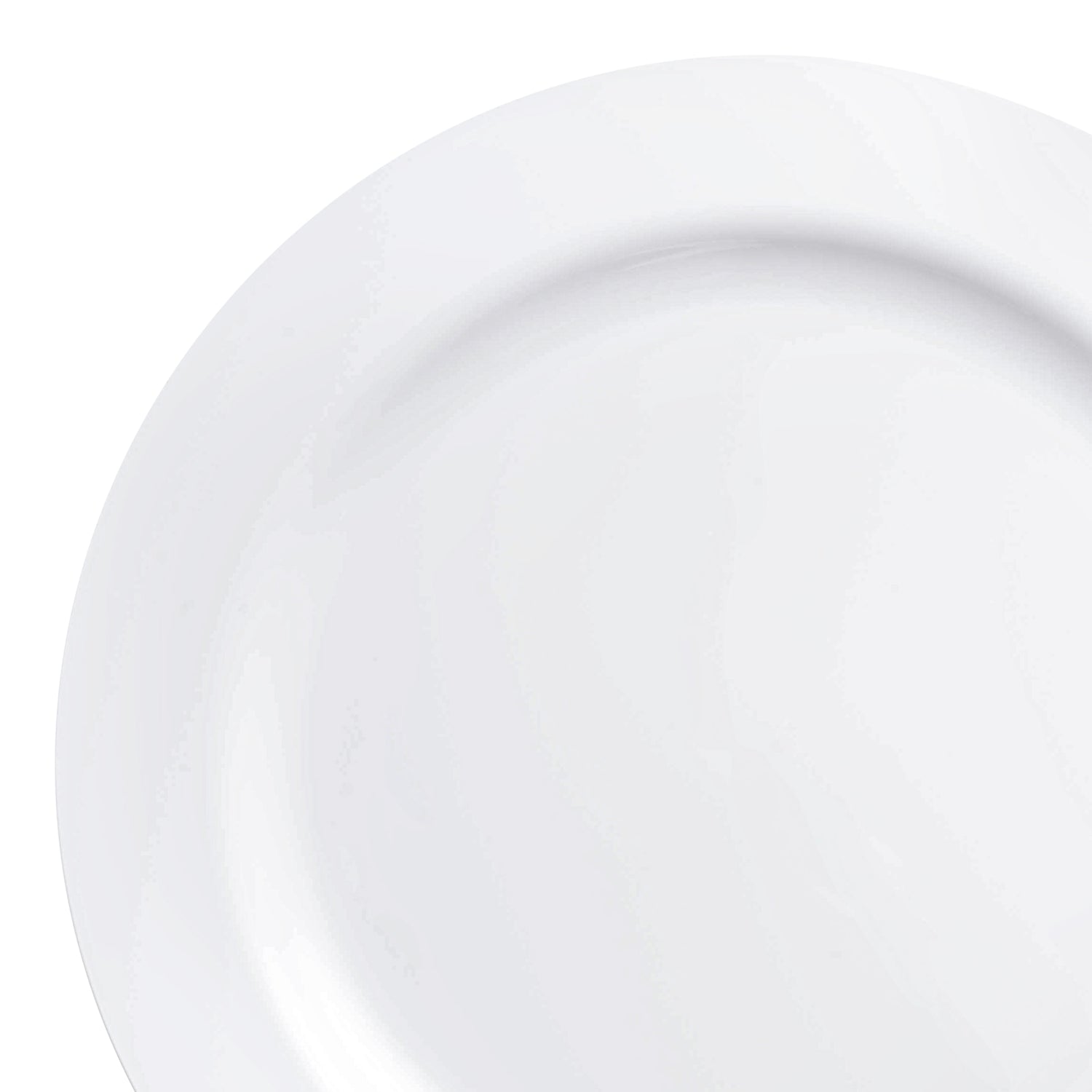 Solid White Economy Round Disposable Plastic Appetizer/Salad Plates (7.5") | The Kaya Collection