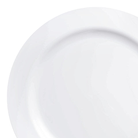 Solid White Economy Round Disposable Plastic Appetizer/Salad Plates (7.5