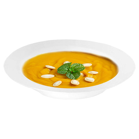 Solid White Edge Rim Round Plastic Soup Bowls (12 oz.)