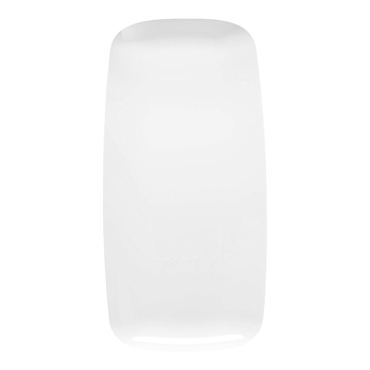Solid White Flat Raised Edge Rectangular Plastic Plates (10.6" x 5")