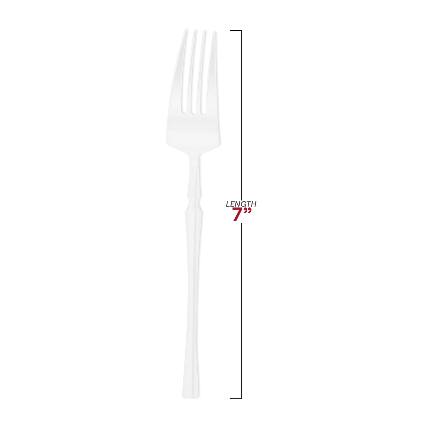 Solid White Moderno Disposable Plastic Dessert Forks