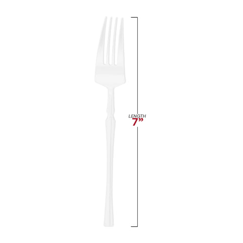 Solid White Moderno Disposable Plastic Dessert Forks
