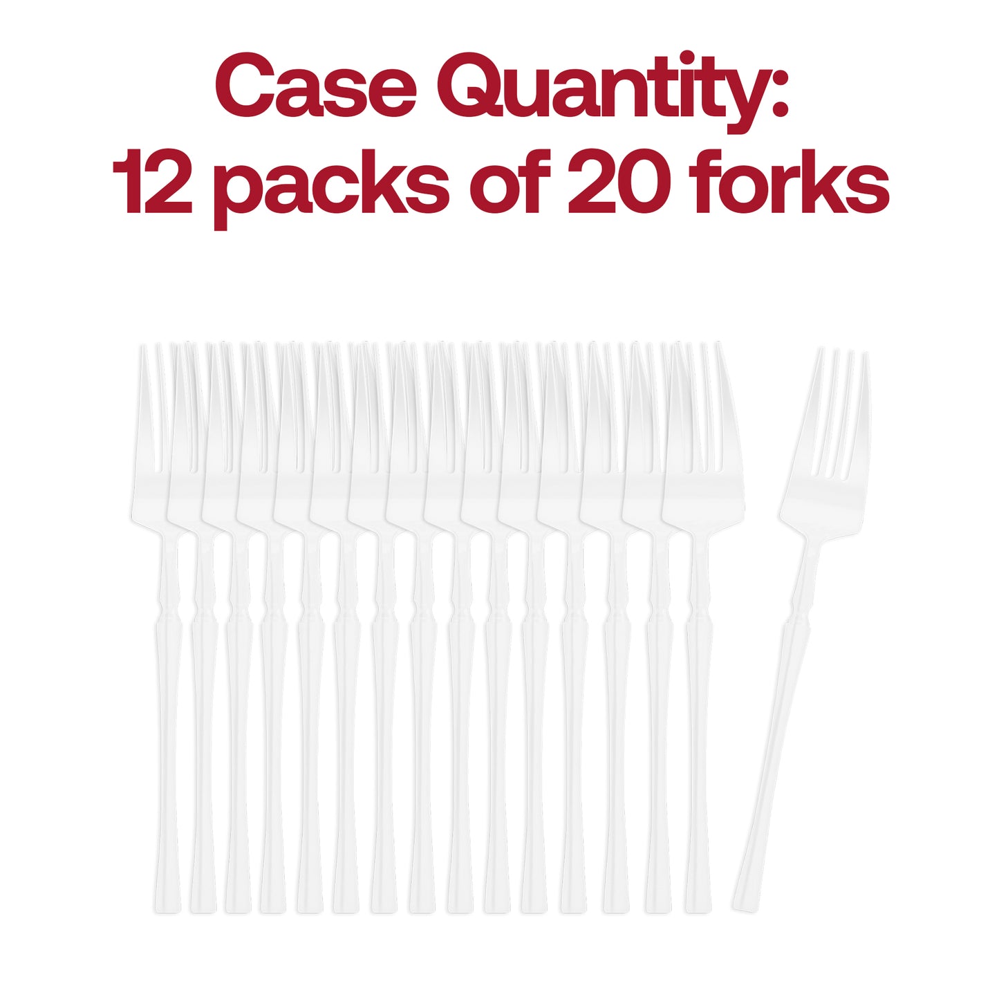 Solid White Moderno Disposable Plastic Dessert Forks