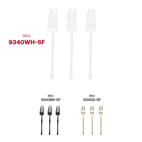 Solid White Moderno Disposable Plastic Dessert Forks