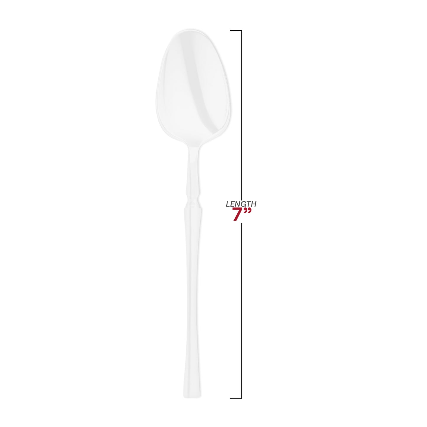 Solid White Moderno Disposable Plastic Dessert Spoons