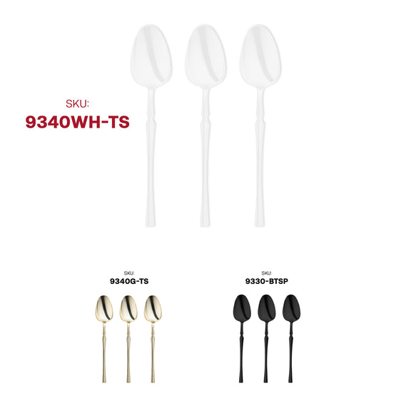 Plastic Spoons - White Moderno Dessert Spoons | Kaya Collection – The ...