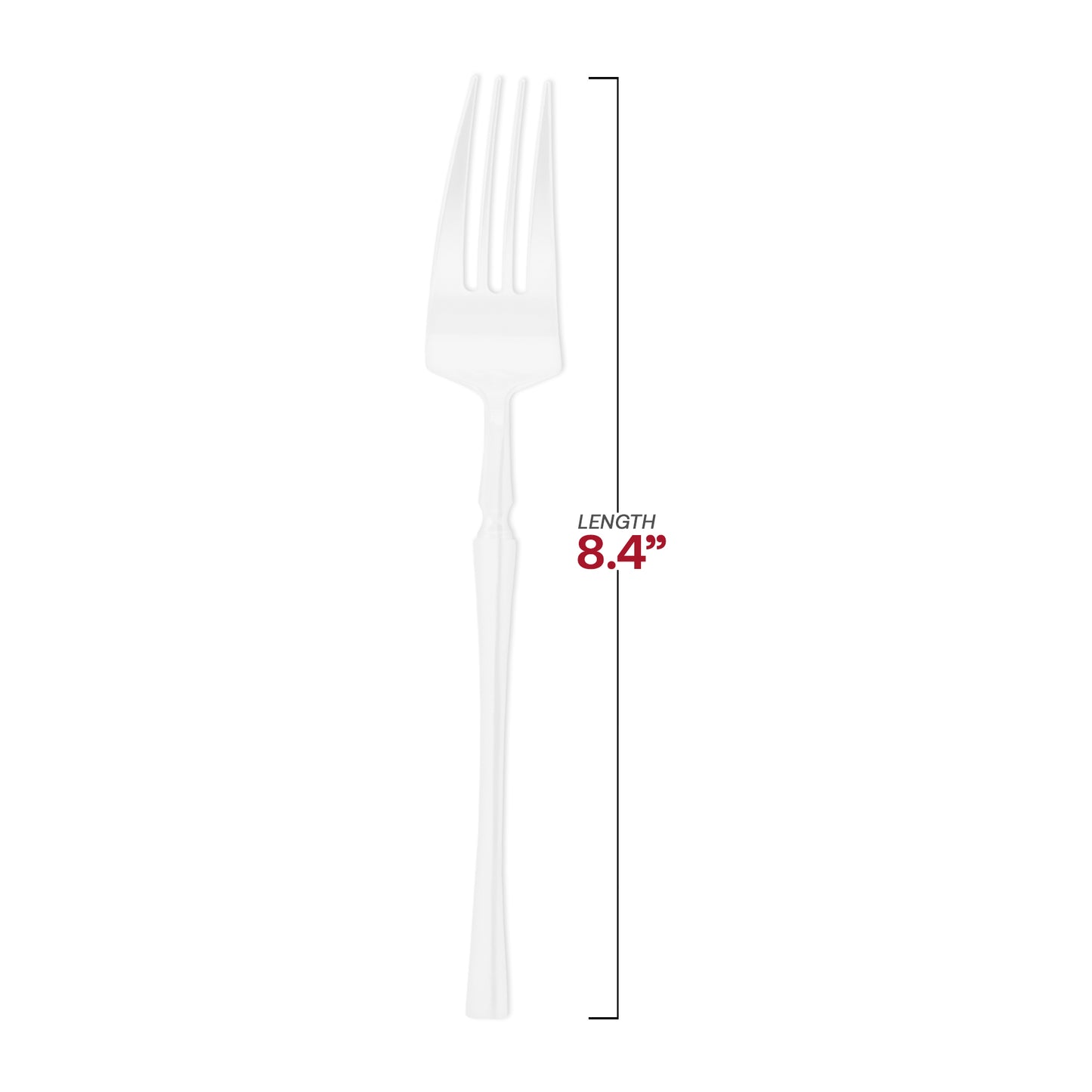 Solid White Moderno Disposable Plastic Dinner Forks