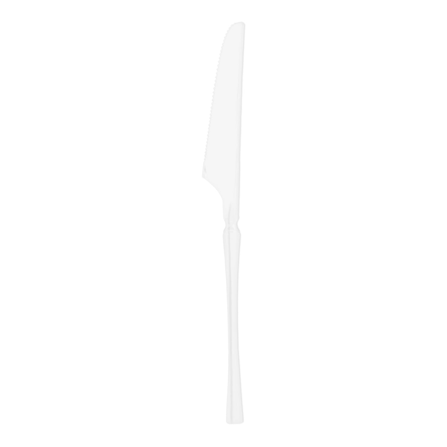 Solid White Moderno Disposable Plastic Dinner Knives