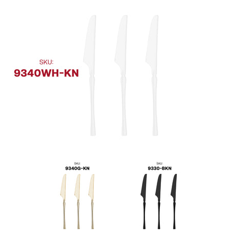 Solid White Moderno Disposable Plastic Dinner Knives