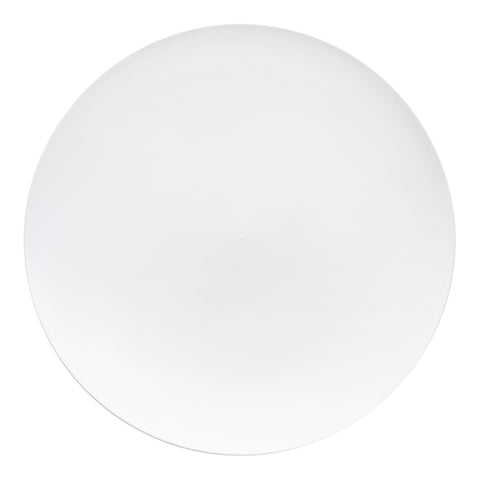 Solid White Organic Round Disposable Plastic Appetizer/Salad Plates (7.5