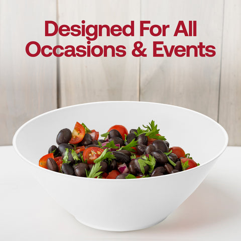 Solid White Organic Round Disposable Plastic Dessert Bowls (6 oz.) Lifestyle | The Kaya Collection