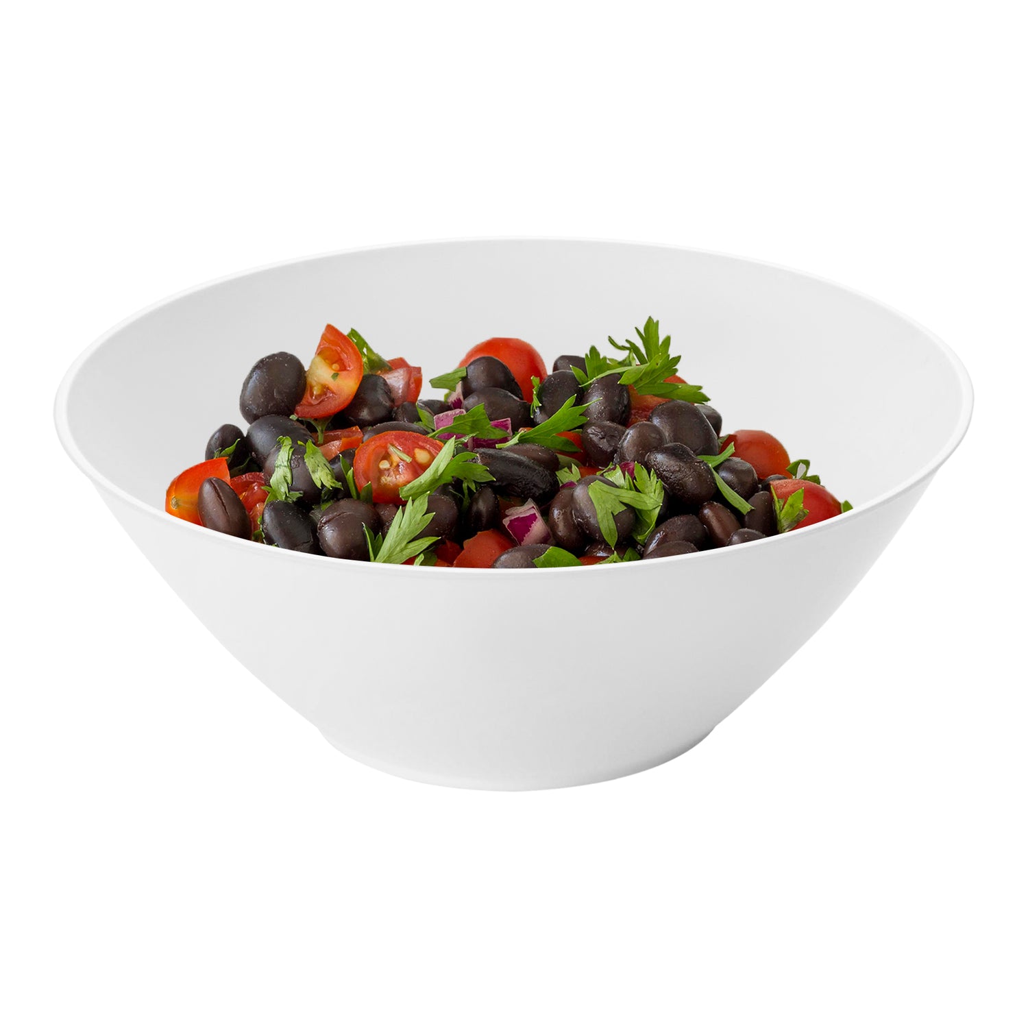 Solid White Organic Round Disposable Plastic Dessert Bowls (6 oz.) Secondary | The Kaya Collection
