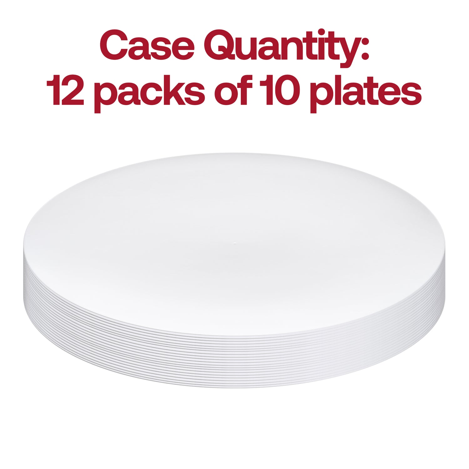 Solid White Organic Round Disposable Plastic Dinner Plates (10.25") Quantity | The Kaya Collection