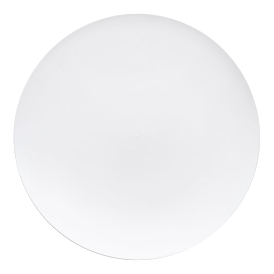 Solid White Organic Round Disposable Plastic Dinner Plates (10.25") | The Kaya Collection