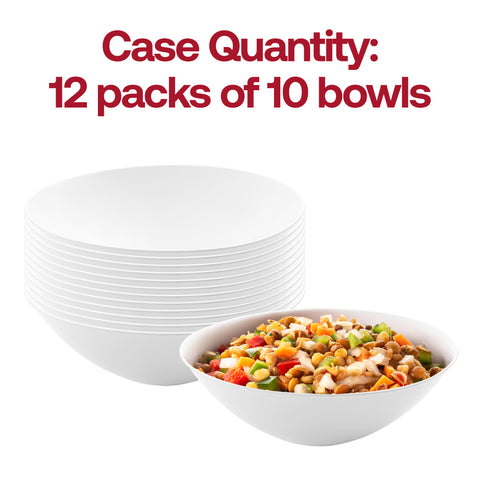 Solid White Organic Round Disposable Plastic Soup Bowls (16 oz.) Quantity | The Kaya Collection