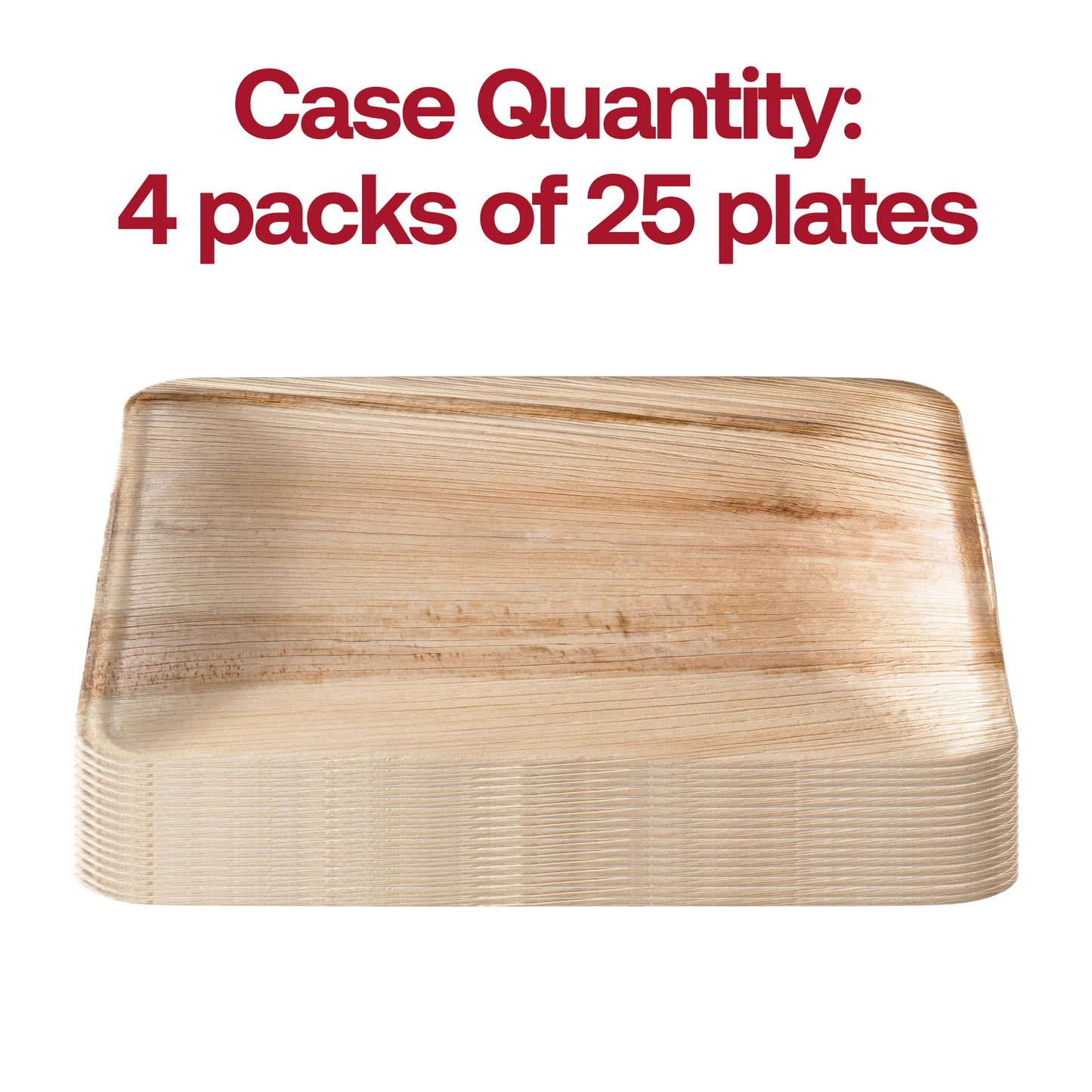 Square Palm Leaf Disposable Eco-Friendly Buffet Plates (9")
