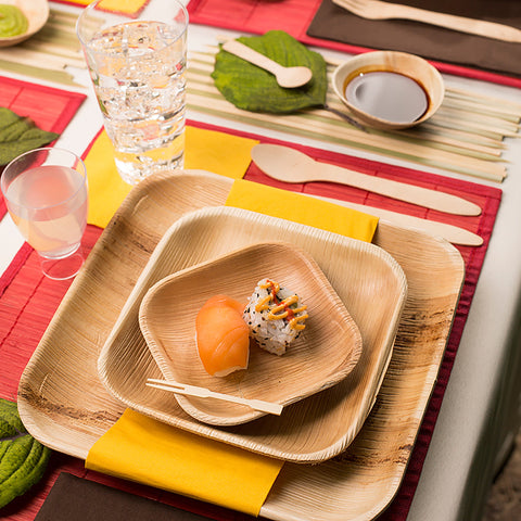 Square Palm Leaf Disposable Eco-Friendly Platters (11