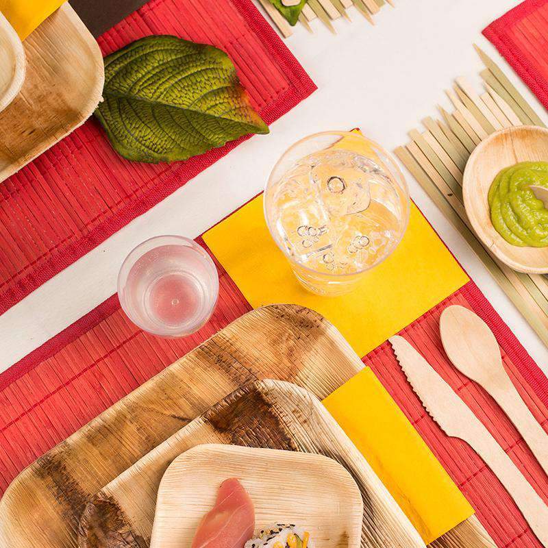 Square Palm Leaf Disposable Eco-Friendly Dinner Plates (10")