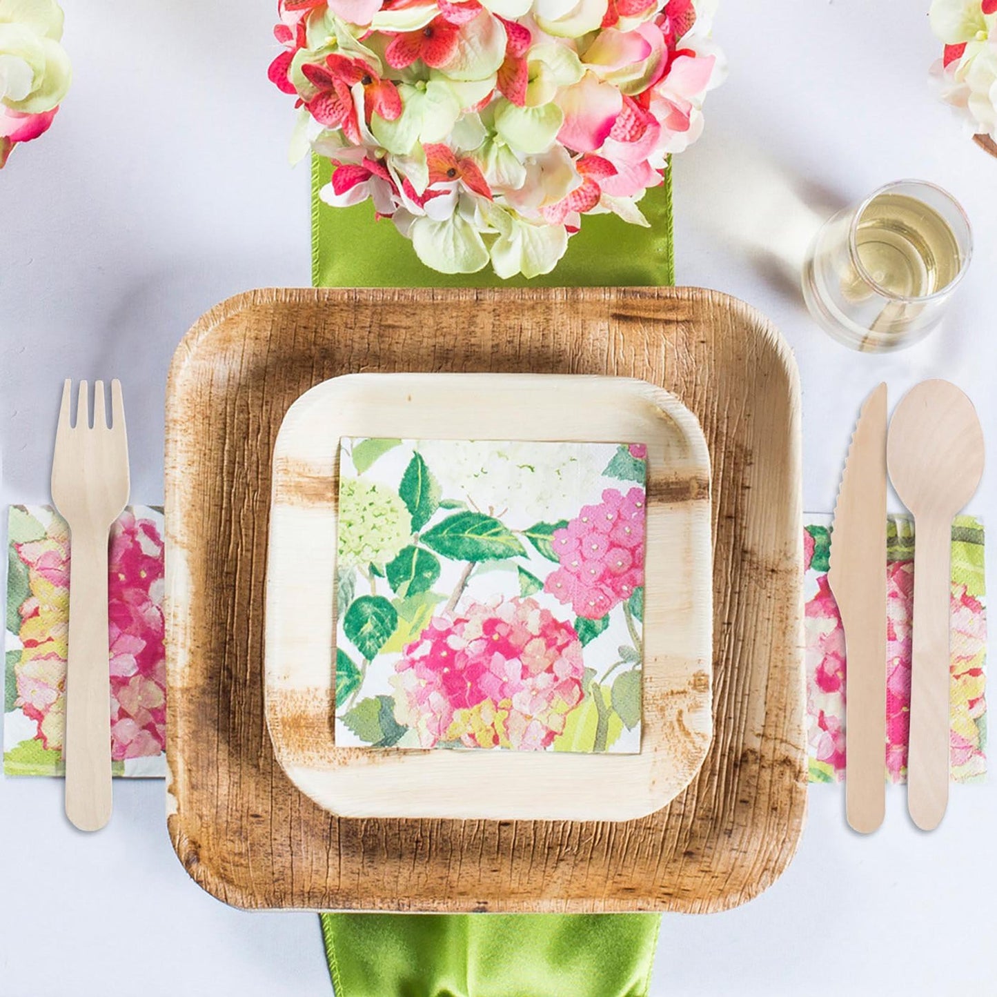Square Palm Leaf Disposable Eco-Friendly Platters (11")