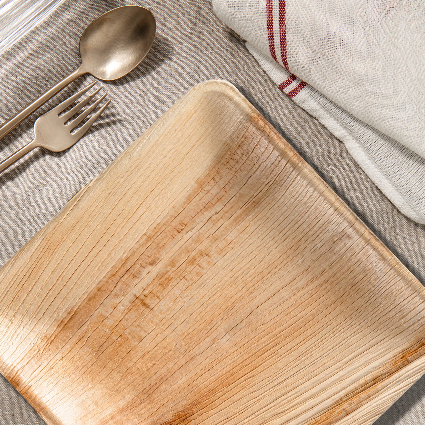 Square Palm Leaf Disposable Eco-Friendly Dinner Plates (10")
