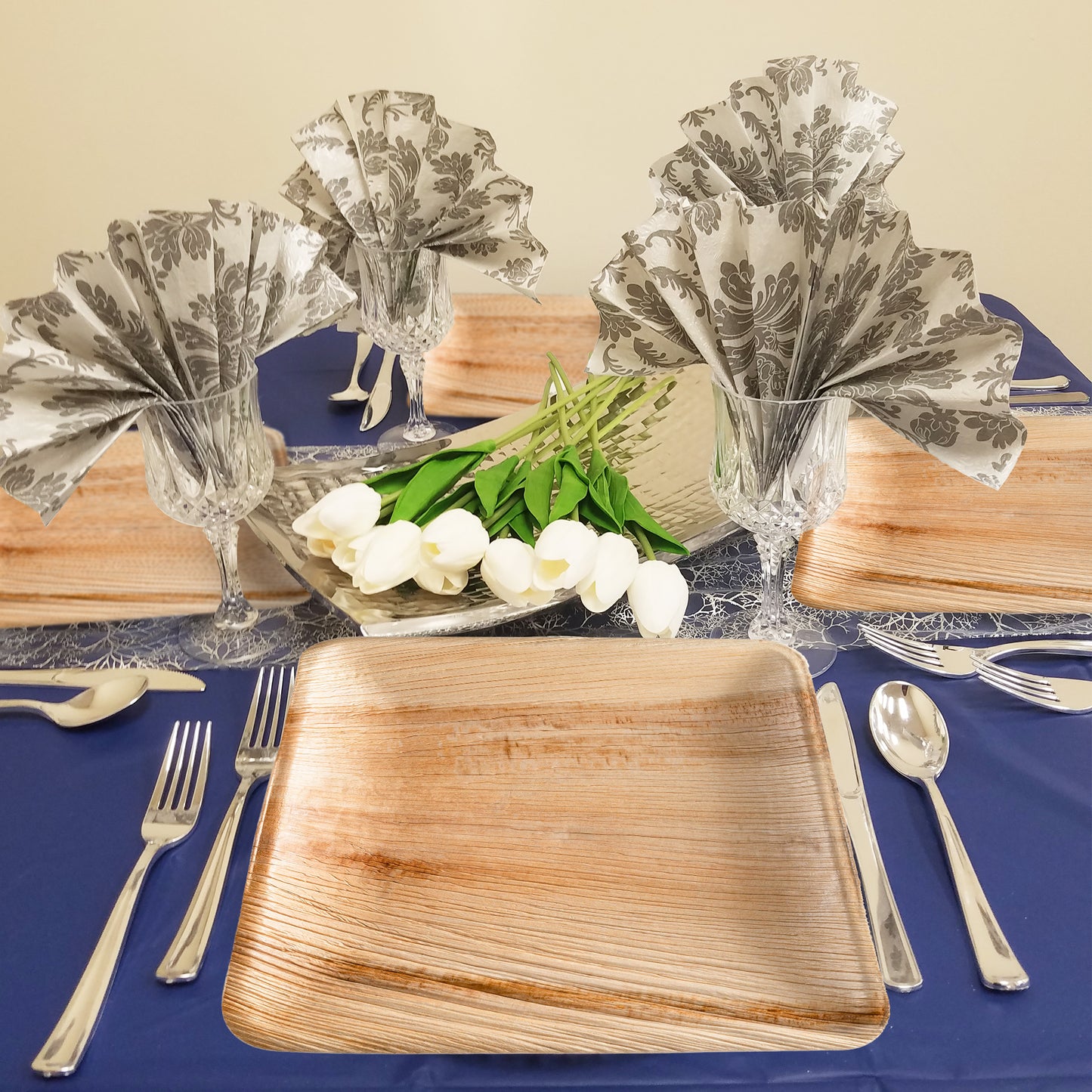 Square Palm Leaf Disposable Eco-Friendly Dinner Plates (10")