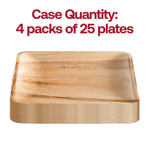 Square Palm Leaf Disposable Eco-Friendly Dinner Plates (10