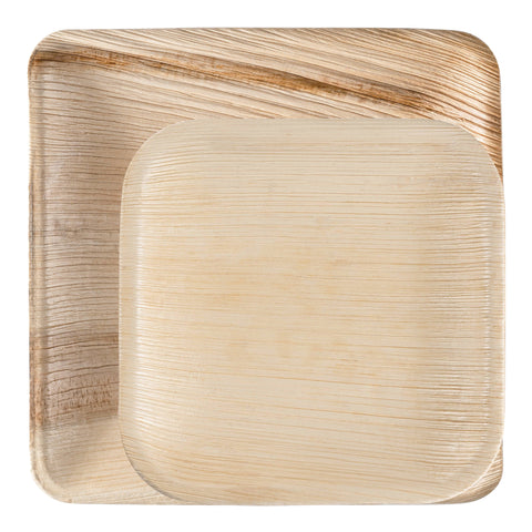 Square Palm Leaf Eco Friendly Compostable Dinnerware Value Set