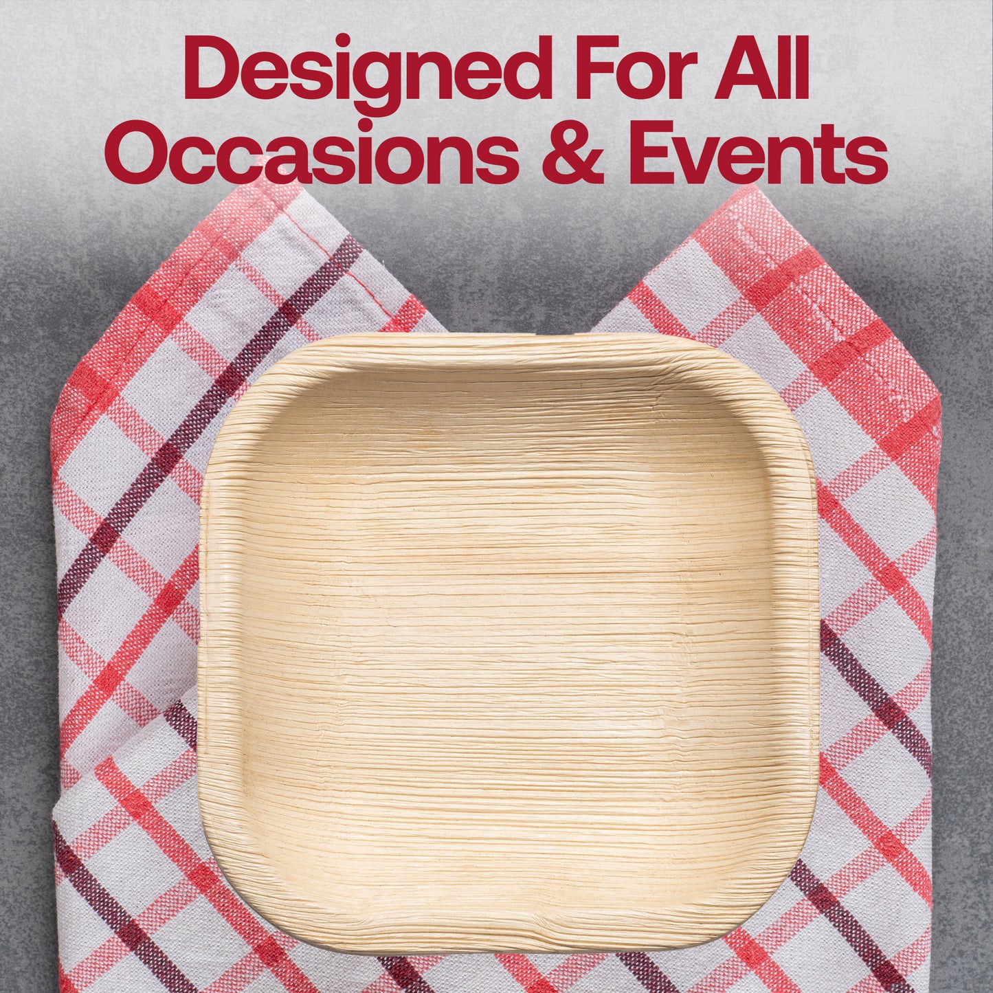 Square Palm Leaf Disposable Eco Friendly Pastry Plates (4")