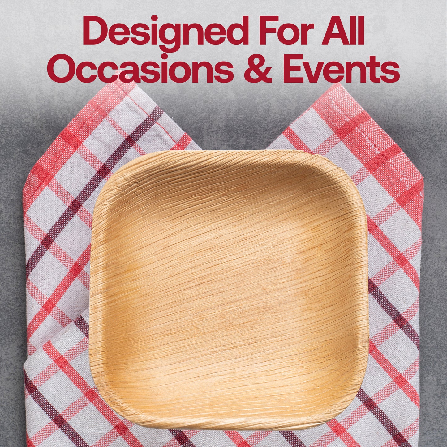 Square Palm Leaf Disposable Eco-Friendly Pastry Plates (5")