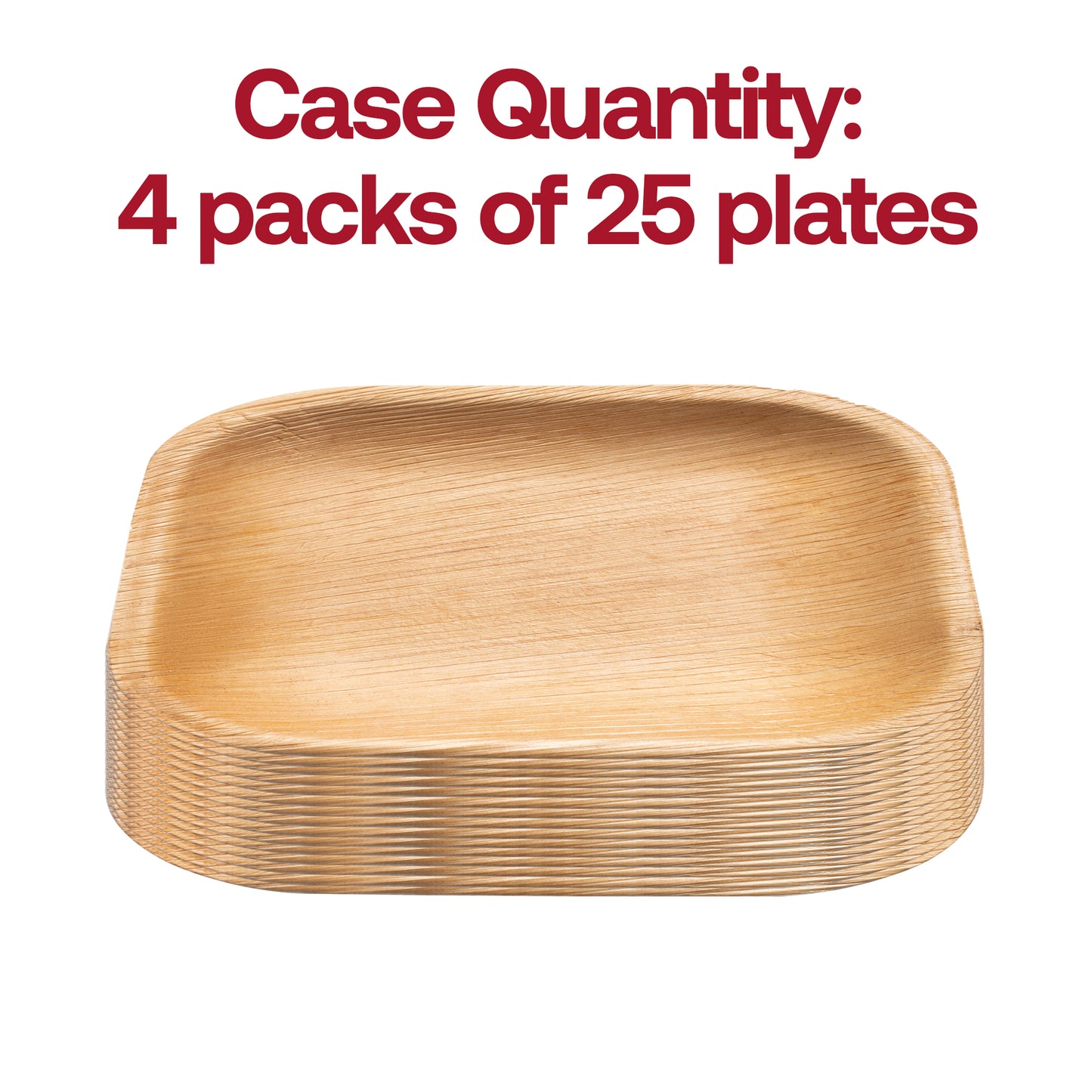 Square Palm Leaf Disposable Eco-Friendly Pastry Plates (5")