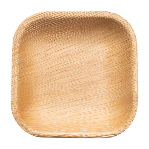 Square Palm Leaf Disposable Eco-Friendly Pastry Plates (5