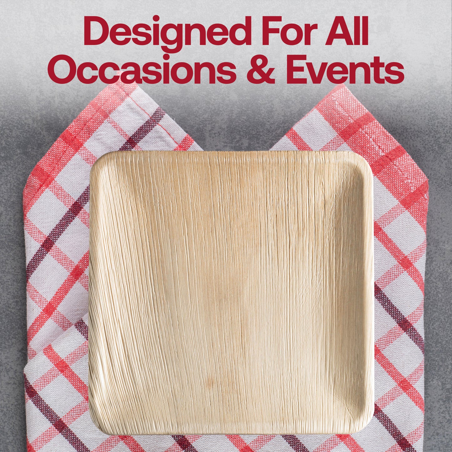 Square Palm Leaf Disposable Eco-Friendly Platters (11")