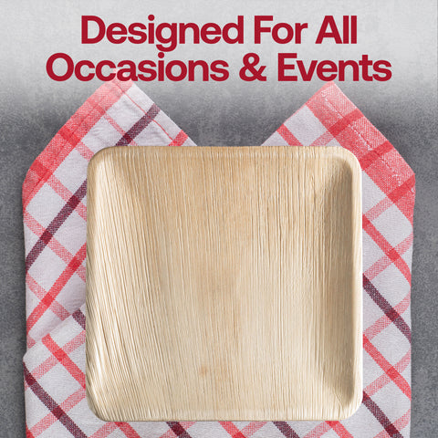 Square Palm Leaf Disposable Eco-Friendly Platters (11