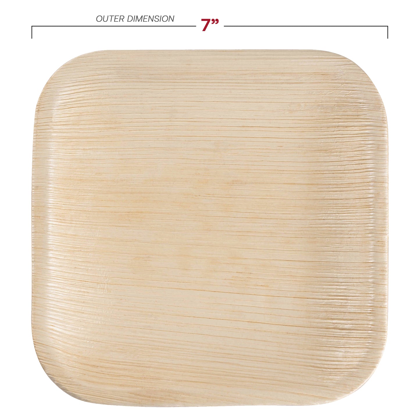 Square Palm Leaf Eco Friendly Disposable Salad Plates (7")