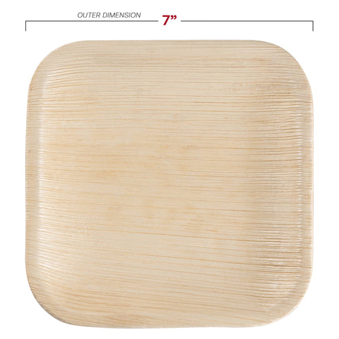 Square Palm Leaf Eco Friendly Disposable Salad Plates (7