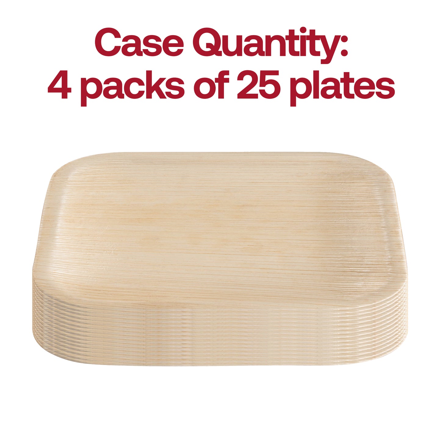 Square Palm Leaf Eco Friendly Disposable Salad Plates (7")