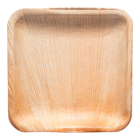 Square Palm Leaf Disposable Eco Friendly Appetizer/Salad Plates (6