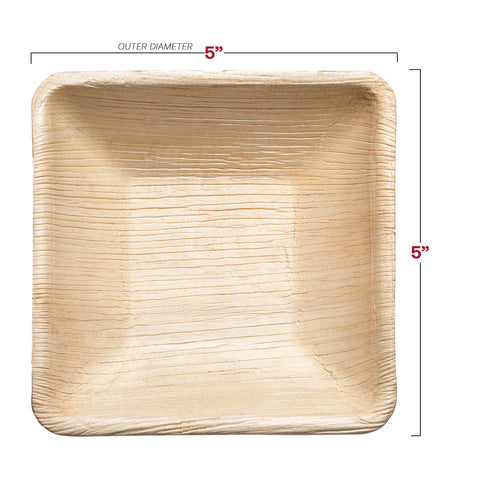 Square Palm Leaf Disposable Eco-Friendly Soup Bowls (8 oz.)