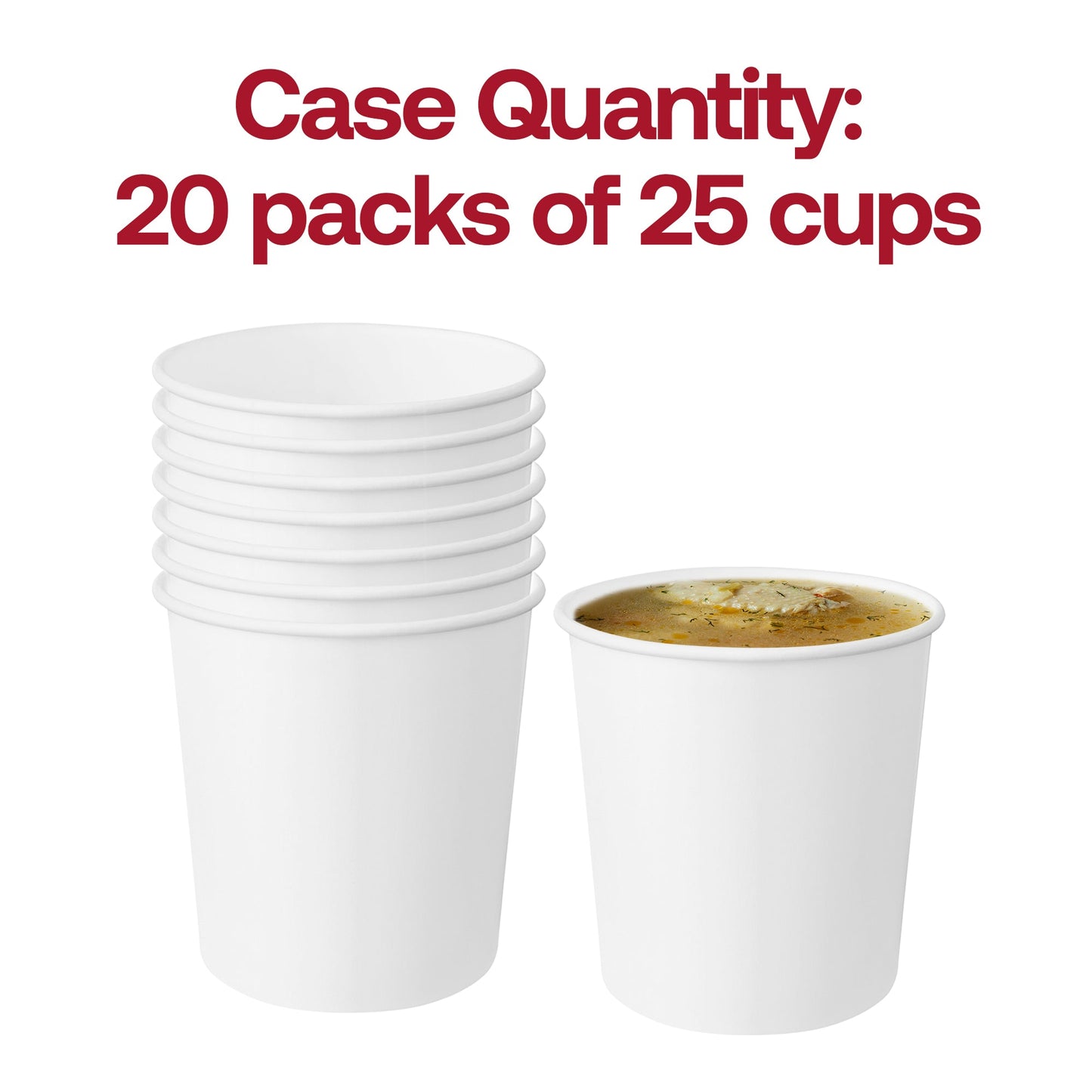 16 oz Squat Paper Soup Cups