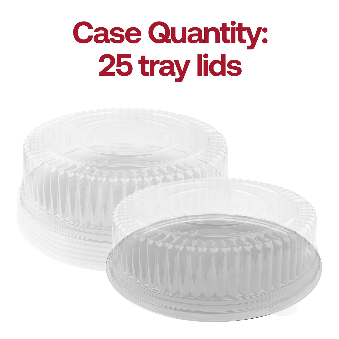 12" Clear Round Plastic Tray Lids