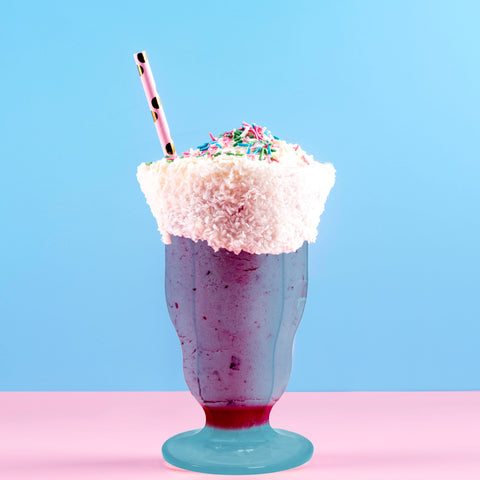 15 oz Transparent Blue Milkshake Plastic Cups