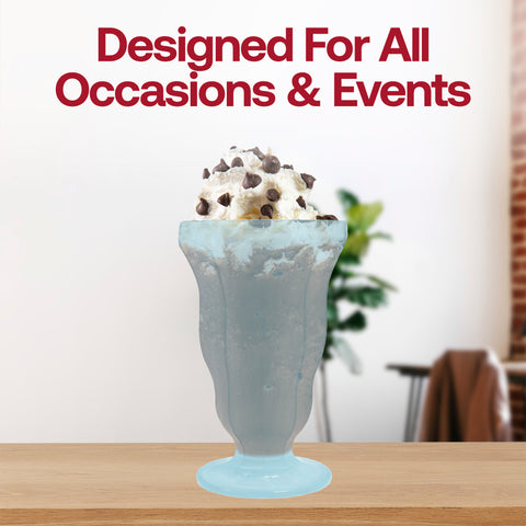 15 oz Transparent Blue Milkshake Plastic Cups