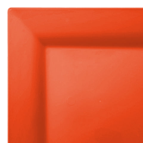 Tropical Coral Square Disposable Plastic Cake Plates (6.5