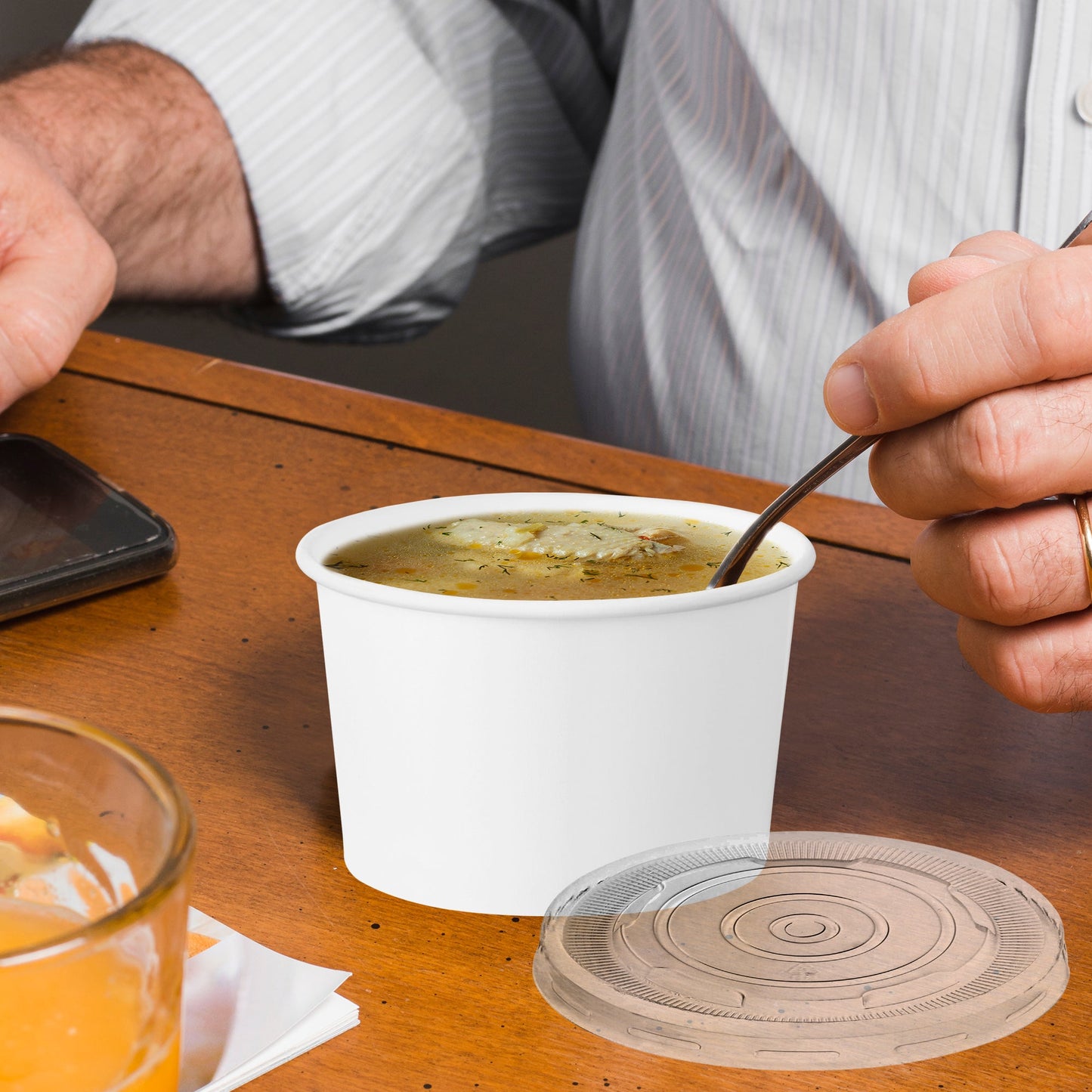 6 oz Squat Paper Soup Cups