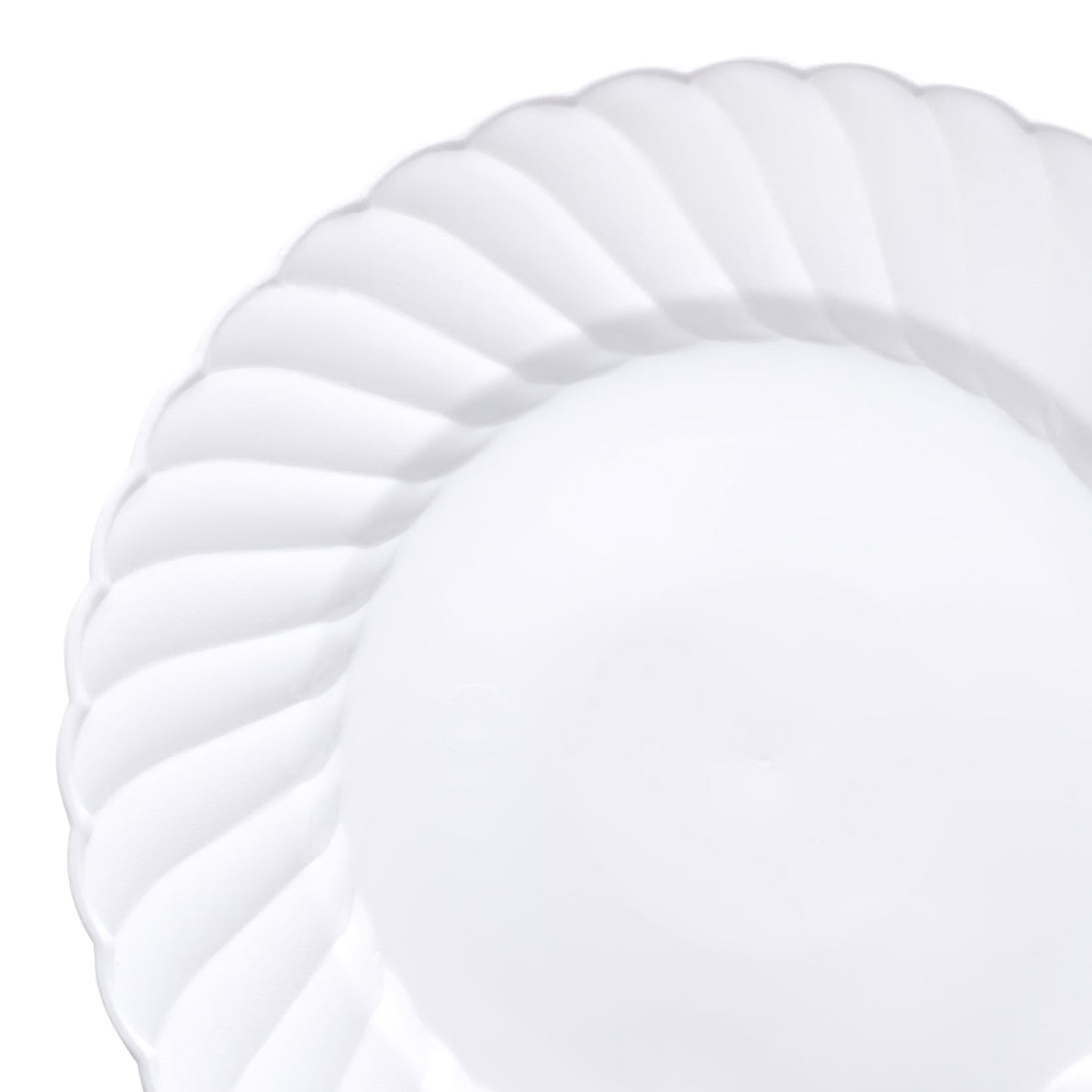 White Flair Plastic Buffet Plates (9") | The Kaya Collection