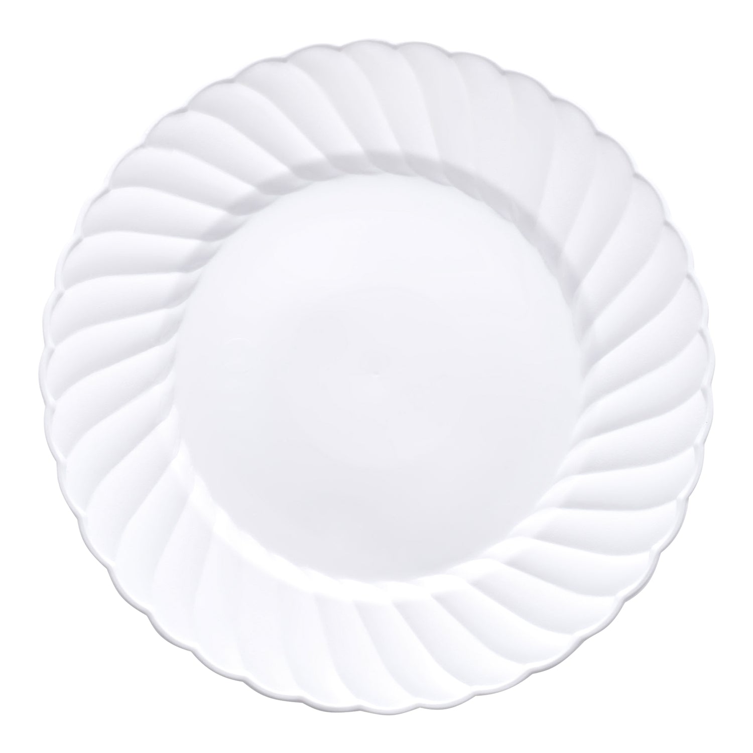 White Flair Plastic Buffet Plates (9") | The Kaya Collection